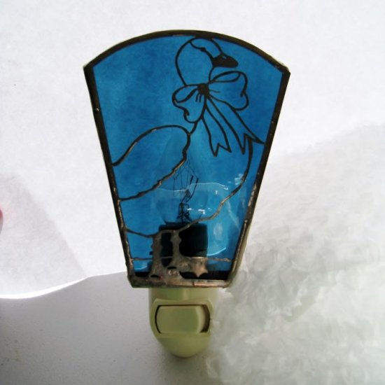 Blue Glass Duck Nightlight - Click Image to Close