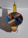 Stained Glass Yellow & Orange Helicopter Kaleidoscope