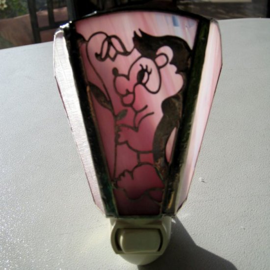 Skunk Floral Pink Nightlight - Click Image to Close