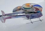 Stained Glass Wispy Purple Helicopter Kaleidoscope