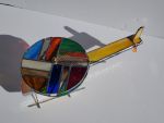 Stained Glass Yellow & Orange Helicopter Kaleidoscope