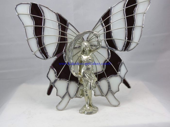 Butterfly Lady Statue Purple & White - Click Image to Close